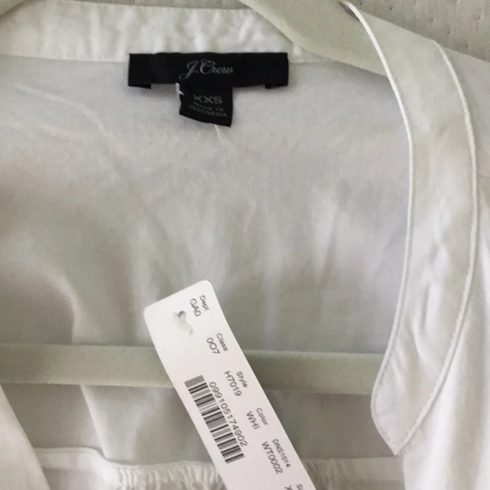 J CREW OXFORD WRAP TOP-XXS-NWT - Picture 3 of 4